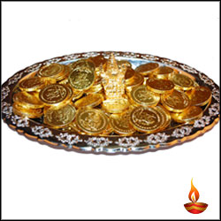 "Special Gold coin choco Thali - Click here to View more details about this Product